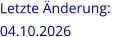 Letzte Änderung:  04.10.2026